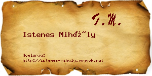 Istenes Mihály névjegykártya
