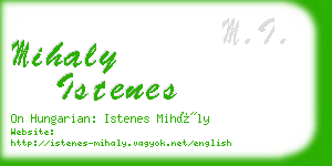 mihaly istenes business card
